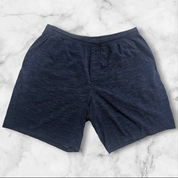 Lululemon Mens XXL Heathered Blue Pace Breaker Shorts - Picture 1 of 3